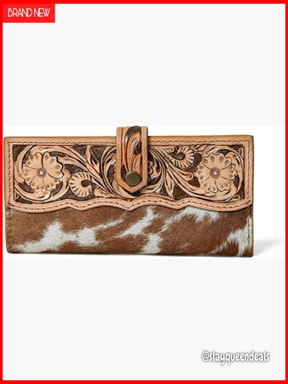Handcrafted Cowhide Leather Wallet with RFID Protection, Snap Closure